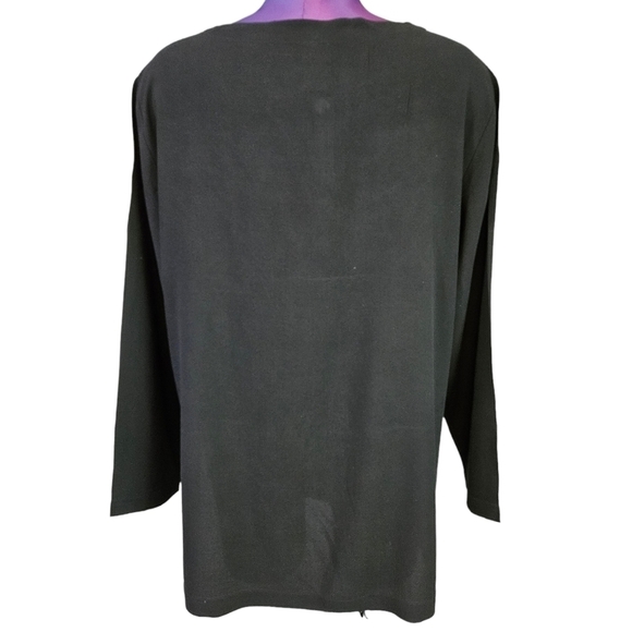 Eileen Fisher Black Handkerchief Button Down Silk Tunic Size Medium‎ Women's M5 - Picture 6 of 8